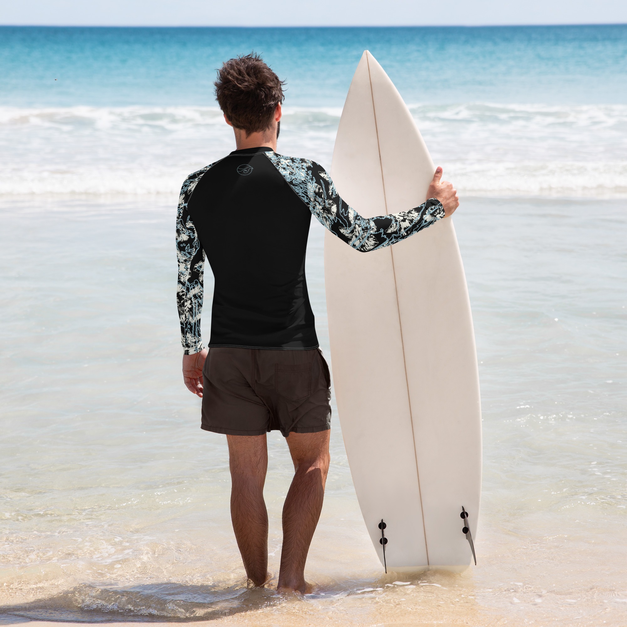 cool surfer wearing awesome ssc rashguard